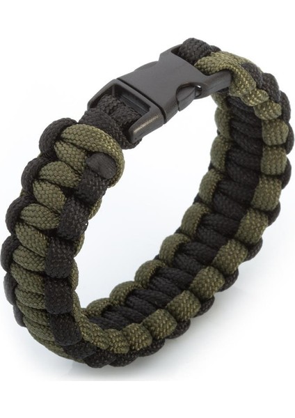 İnce Tasarım Siyah Yeşil Outdoor Paracord Bileklik