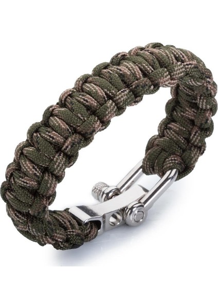 Ayarlanabilir Özellikli Kamuflaj Outdoor Paracord Bileklik