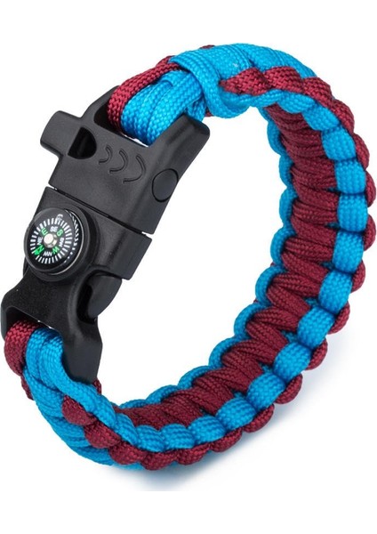 Bordo Mavi Taraftar Paracord Bileklik