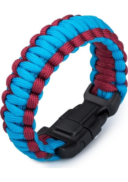 Bordo Mavi Taraftar Paracord Bileklik