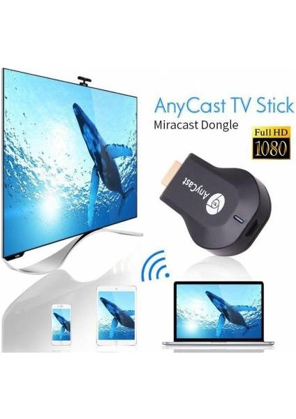 Anycast M9 Plus Full Hd Hdmi Kablosuz Görüntü Ve Ses Aktarıcı Aparat