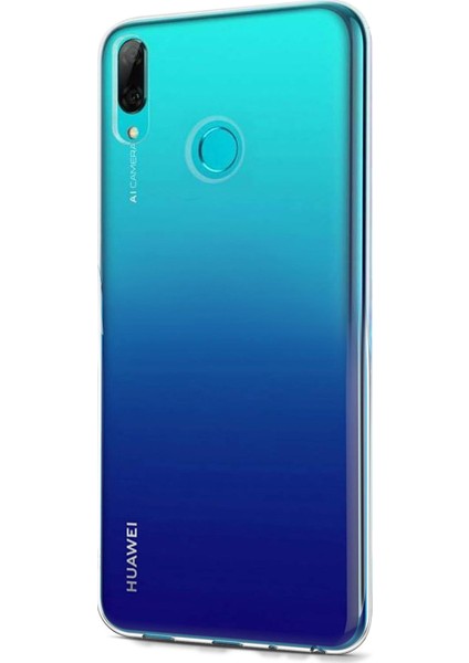 Huawei P Smart 2019 Kılıf Transparent Soft Beyaz