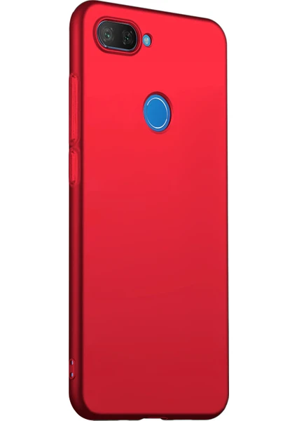 Matte Silicone Xiaomi Mi 8 Lite Kılıf Kırmızı