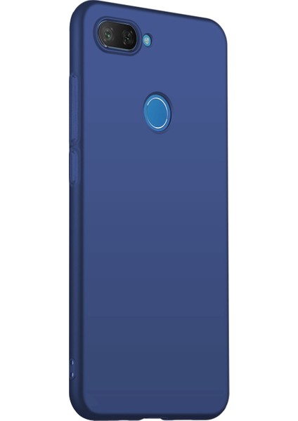 Matte Silicone Xiaomi Mi 8 Lite Kılıf Lacivert