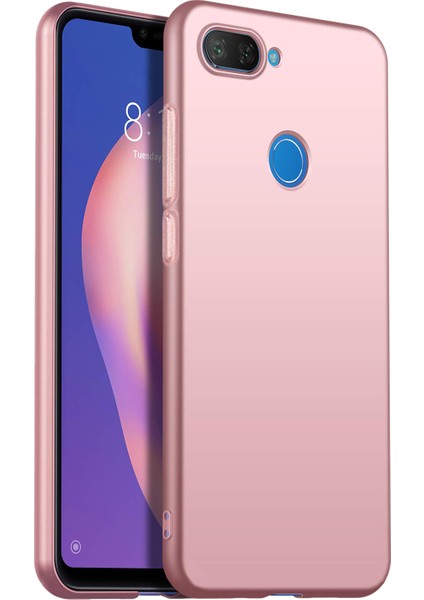 Matte Silicone Xiaomi Mi 8 Lite Kılıf Rose Gold