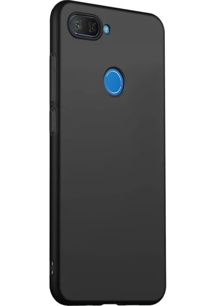 Matte Silicone Xiaomi Mi 8 Lite Kılıf Siyah