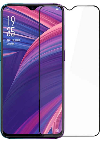 Oppo RX17 Pro Tam Kaplayan Temperli Cam Ekran Koruyucu Siyah