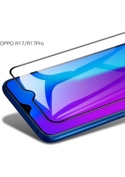Oppo RX17 Pro Tam Kaplayan Temperli Cam Ekran Koruyucu Siyah modelleri