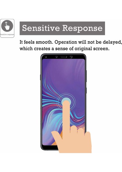 Samsung Galaxy A9 2018 Tam Kaplayan Temperli Cam Ekran Koruyucu Siyah