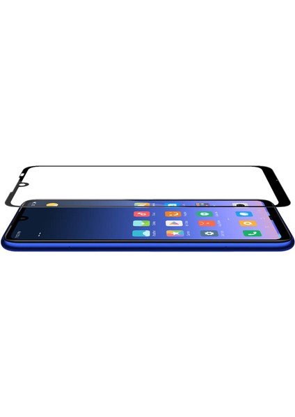 Xiaomi Redmi Note 7 Pro Tam Kaplayan Temperli Cam Ekran Koruyucu Siyah