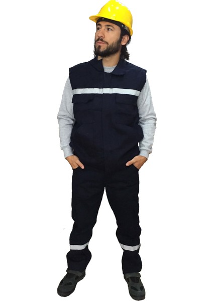 Orange Safety Kışlık Takım 7/7 Gabardin %100 Pamuk Lacivert Yelek