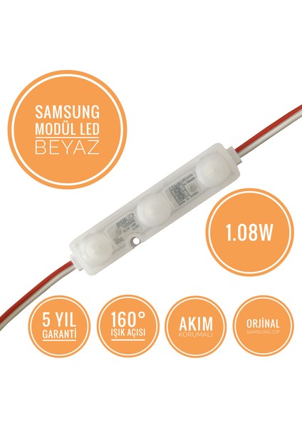 Samsung Mercekli Modül Led Beyaz 1.08W | 50 Adet