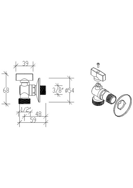 Çamaşır Makine Musluğu 3/4″ 69120