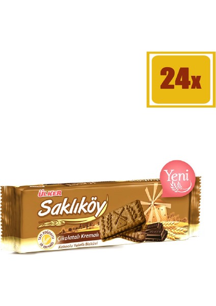Saklıköy Çikolatalı Kremalı Bisküvi 87 gr 24'Lü Set