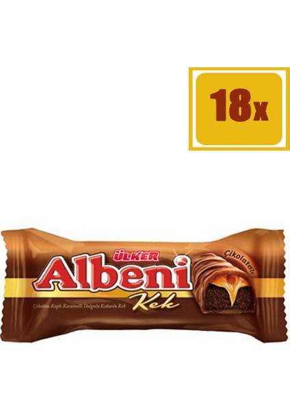 Albeni Çikolata Kaplamalı Kek 43 gr 18'Li Set