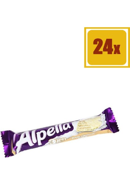 Alpella 3Gen Gofret Beyaz 28 gr 24'Lü Set