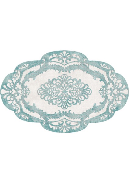 Figürlü Özel Kesim Yıkanabilir Kaymaz Taban Halı 107 Mavi ( 80 X 300 ) fiyatları