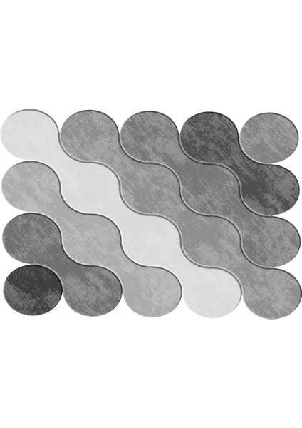 Figürlü Özel Kesim Yıkanabilir Kaymaz Taban Halı 117 Gri ( 80 X 200 ) fiyatları