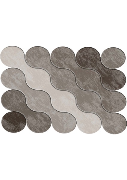 Figürlü Özel Kesim Yıkanabilir Kaymaz Taban Halı 117 Kahve ( 80 X 200 ) fiyatları