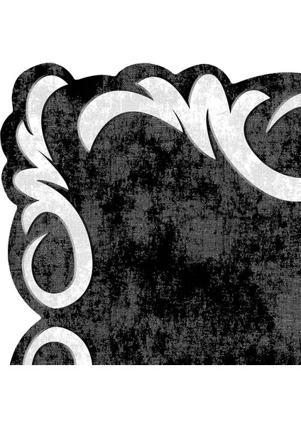 Figürlü Özel Kesim Yıkanabilir Kaymaz Taban Halı 118 Siyah ( 80 X 150 ) fırsatları