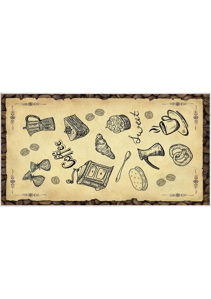 İnci Saçaksız Yıkanabilir Kaymaz Taban Mutfak Halısı 2124 ( 80 X 120 )