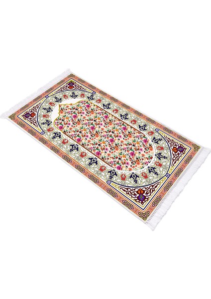 İpek Dijital Baskı Yıkanabilir Kaydırmaz Taban Seccade 70X110 1012