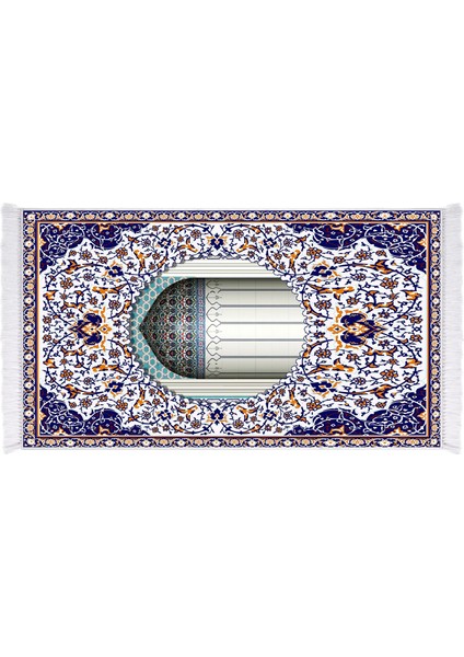 İpek Dijital Baskı Yıkanabilir Kaydırmaz Taban Seccade 70X110 1014