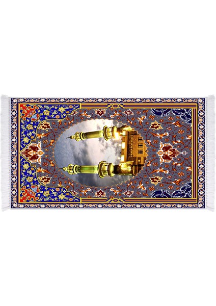 İpek Dijital Baskı Yıkanabilir Kaydırmaz Taban Seccade 70X110 1018