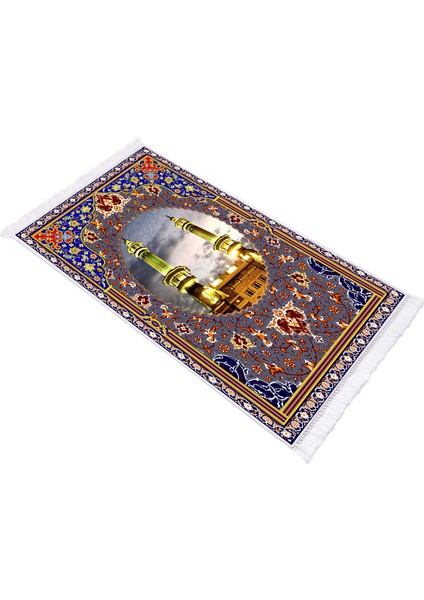İpek Dijital Baskı Yıkanabilir Kaydırmaz Taban Seccade 70X110 1018