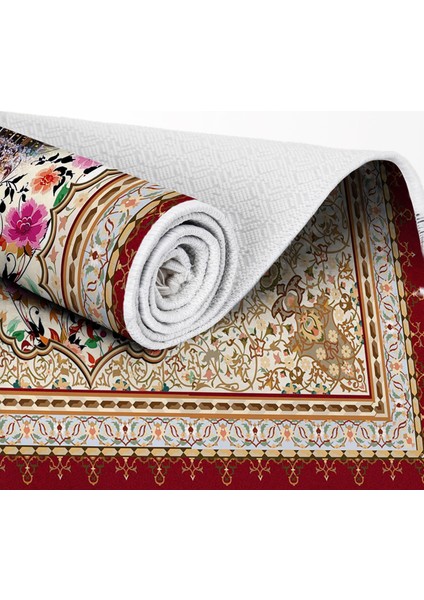 İnci Dijital Baskı Yıkanabilir Kaydırmaz Taban Seccade 70X110 1021