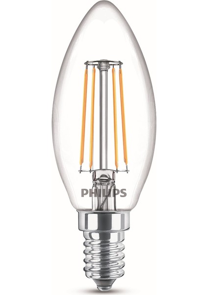 LED Classic 40W B35 E14 Non-Dim 2700K 2'li Ekopaket Led Filament Ampul