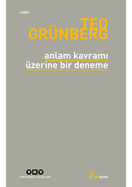 Anlam Kavramı Üzerine Bir Deneme-Teo Grünberg