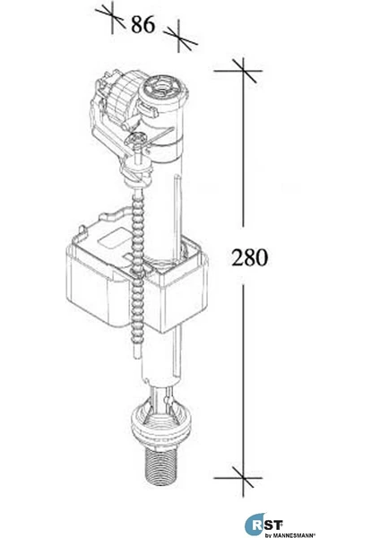 RST® MANNESMANN Flatör - Alttan Su Girişli - 101 Bas Model