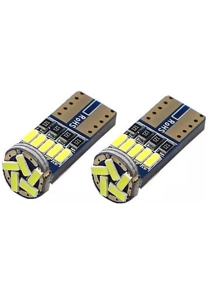 Sun Led T10 Dipsiz Led Park Ampulü 5000K Soft Beyaz 15Smd W5W