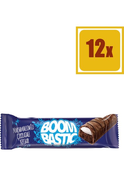 Boombastic Marshmallow Çikolatalı Kek Bar 40 gr 12'li Set