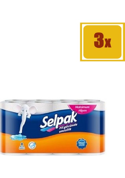 8'li Kağıt Havlu 3 Adet