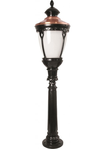 BSU-68026-BSY-BOP Kahverengi/Siyah Boyalı Dış Mekan Aydınlatma E27 Aluminyum Polikarbon Cam 30cm