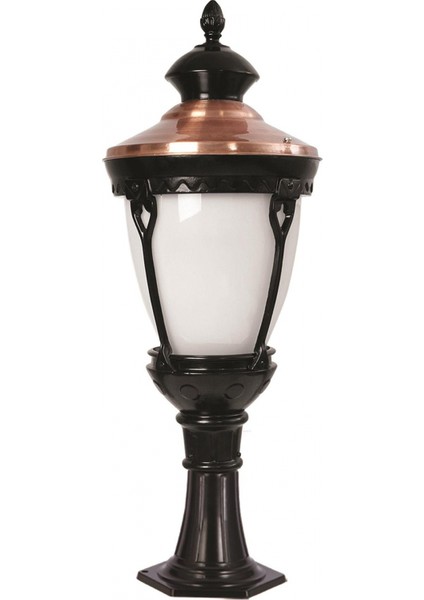BSU-68026-BSY-KOP Kahverengi/Siyah Boyalı Dış Mekan Aydınlatma E27 Aluminyum Polikarbon Cam 30cm