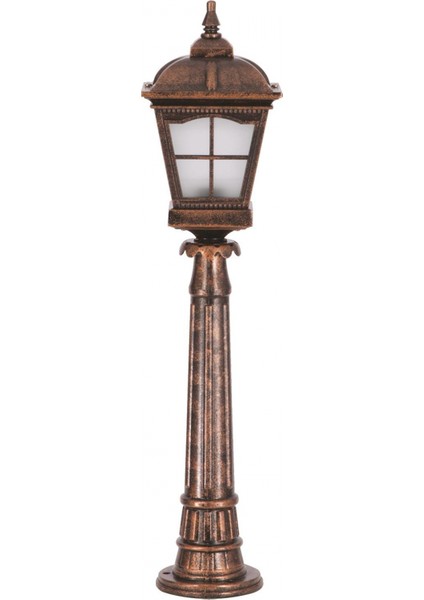 BSU-68045-BKR-OP Kahverengi Boyalı Dış Mekan Aydınlatma E27 Aluminyum Cam 23cm