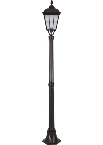 BSU-68046-BSY-BOP Siyah Boyalı Dış Mekan Aydınlatma E27 Aluminyum Döküm Dip Cam 23cm