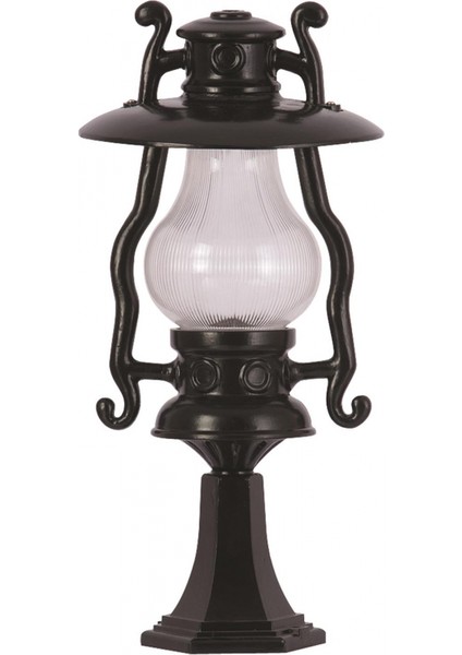 BSU-68047-BSY-KOP Siyah Boyalı Dış Mekan Aydınlatma E27 Aluminyum Akrilik Cam 30cm
