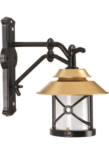 BAP-68049-BSA-M2-OP Sarı/Siyah Boyalı Dış Mekan Aydınlatma E27 Aluminyum Polikarbon Cam 38x30cm