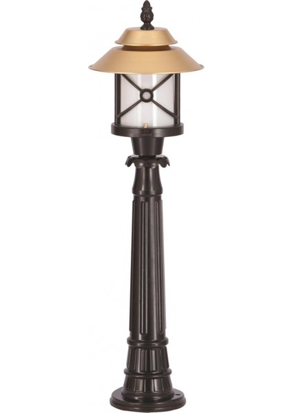 BSU-68049-BSA-BOP Sarı/Siyah Boyalı Dış Mekan Aydınlatma E27 Aluminyum Polikarbon Cam 30cm