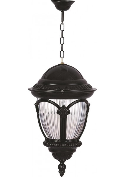 BFE-68052-BSY Siyah Boyalı Dış Mekan Aydınlatma E27 Aluminyum Polikarbon Cam 25cm