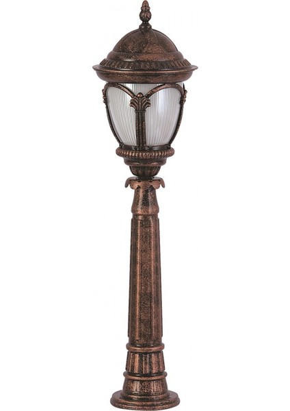 BSU-68052-BKR Kahverengi Boyalı Dış Mekan Aydınlatma E27 Aluminyum Polikarbon Cam 25cm