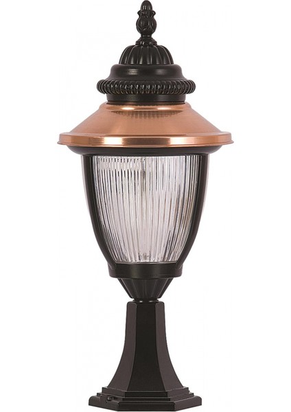 BSU-68055-BSY-K Kahverengi/Siyah Boyalı Dış Mekan Aydınlatma E27 Aluminyum Polikarbon Cam 25cm