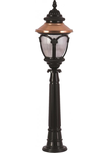 BSU-68057-BSY-B Kahverengi/Siyah Boyalı Dış Mekan Aydınlatma E27 Aluminyum Polikarbon Cam 25cm