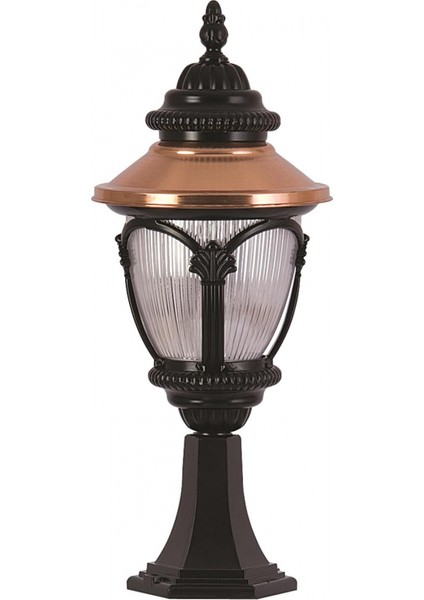 BSU-68057-BSY-K Kahverengi/Siyah Boyalı Dış Mekan Aydınlatma E27 Aluminyum Polikarbon Cam 25cm