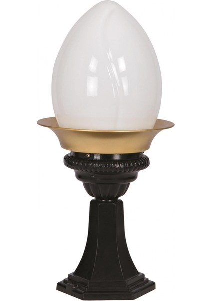 BSU-68058-BSA-OP Sarı/Siyah Boyalı Dış Mekan Aydınlatma E27 Aluminyum Akrilik Cam 22cm