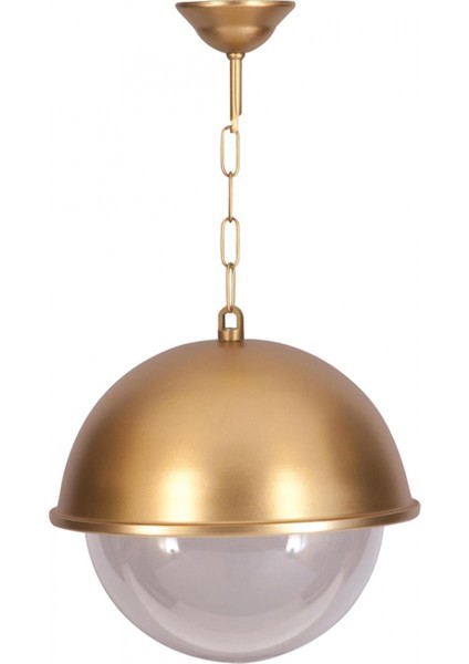 BFE-68060-BSA-OP Sarı Boyalı Dış Mekan Aydınlatma E27 Aluminyum Polikarbon Cam 30cm